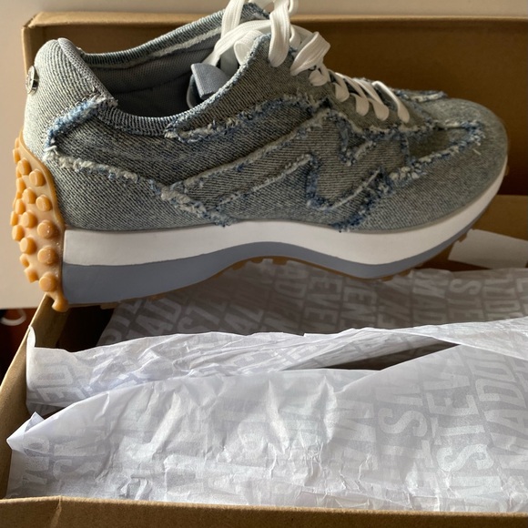 Steve Madden Denim Campo Sneakers. New in box. - Picture 2 of 3